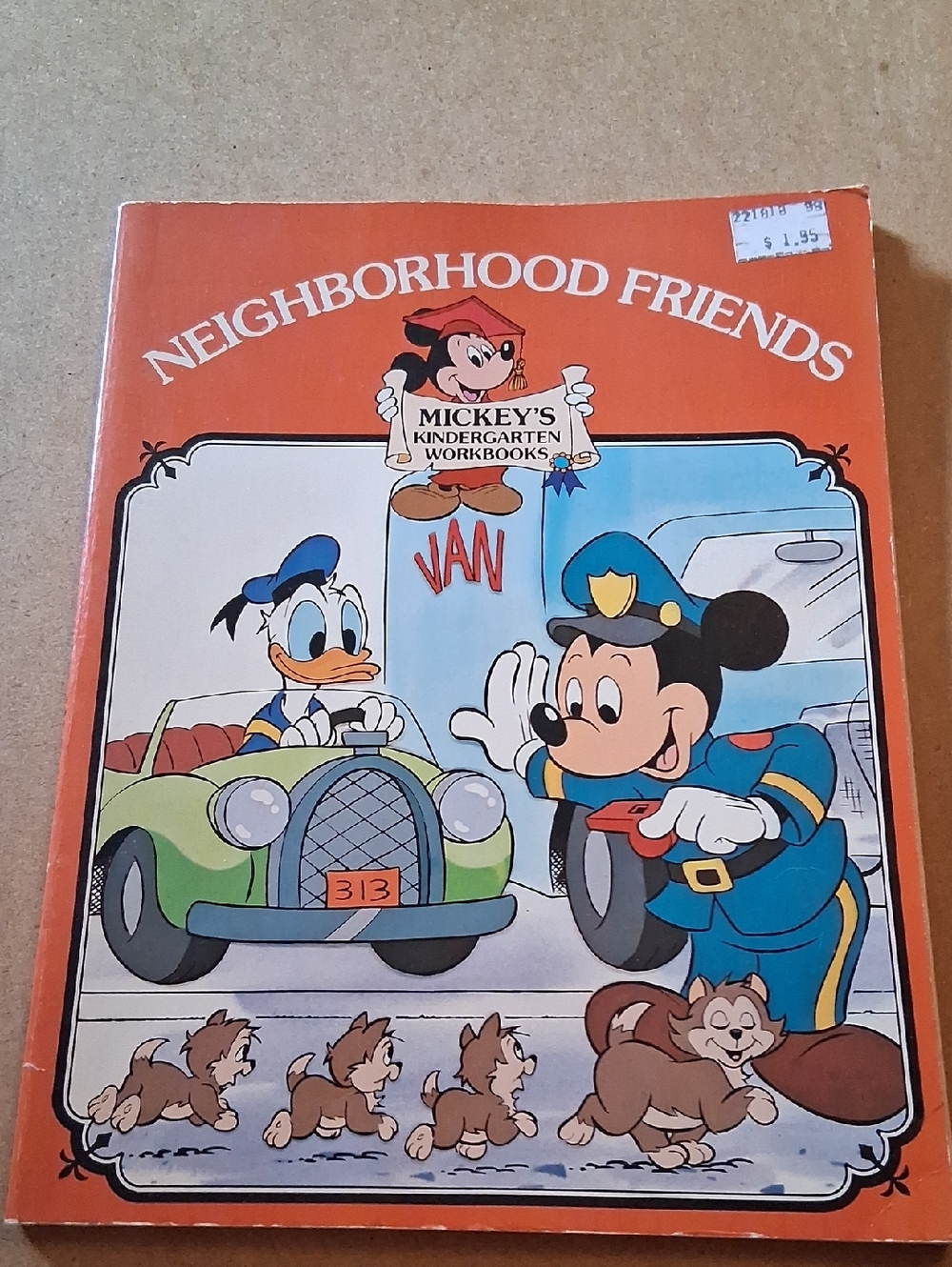 Disney Neighborhood Friends Mickey's Kindergarten Workbook - Orange and Blue